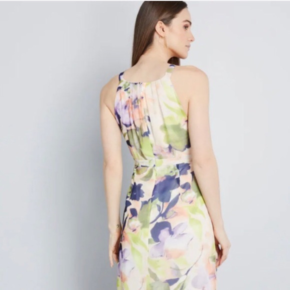 EUC MODCLOTH Essence Of Presence Chiffon Maxi Dress - Picture 3 of 4